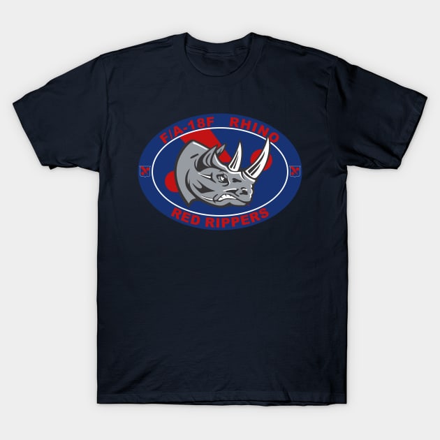 VFA-11 Red Rippers - Rhino T-Shirt by MBK